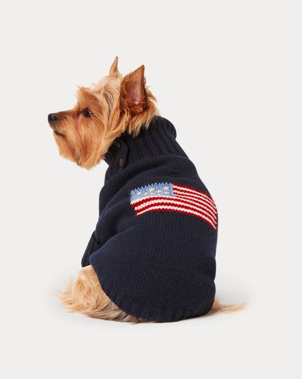 Flag Wool-Blend Dog Sweater