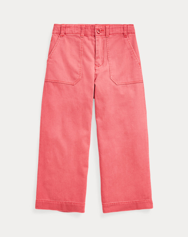 Cropped Cotton Chino Trousers GIRLS 7-14 YEARS 1