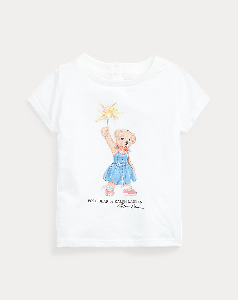 Baumwoll-T-Shirt mit Polo Bear Baby Girl 1