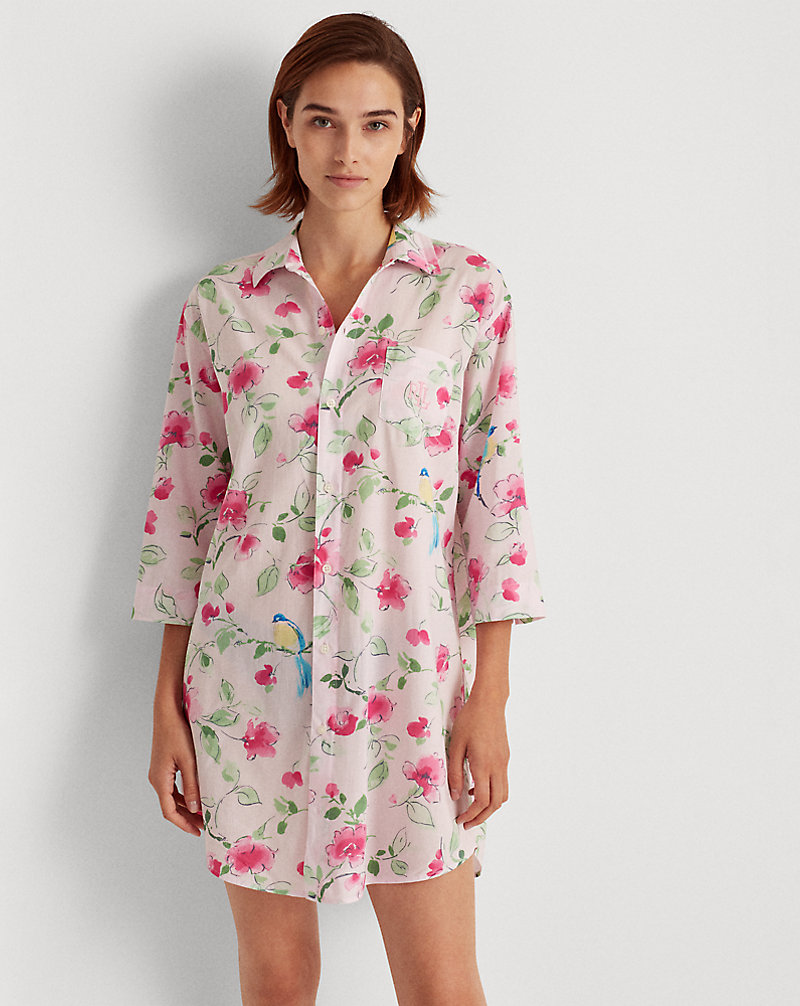 Floral Cotton Sleep Shirt Lauren 1