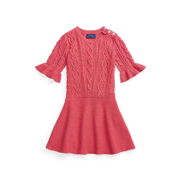 Aran-Knit Cotton Jumper Dress GIRLS 1.5-6.5 YEARS 1