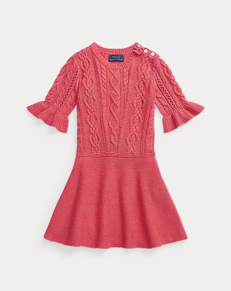 Aran-Knit Cotton Jumper Dress GIRLS 1.5-6.5 YEARS 1