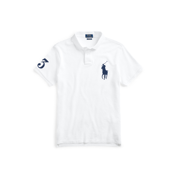 Custom Slim Fit Big Pony Mesh Polo Shirt for Men | Ralph Lauren® UK