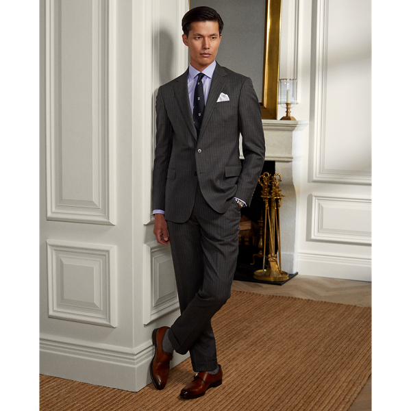 Gregory Pinstripe Wool Twill Suit