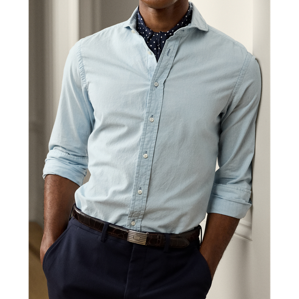 Purple Label Keaton Indigo Washed Chambray Shirt 5