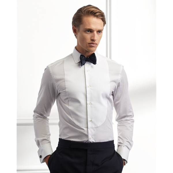 Pique-Bib French Cuff Tuxedo Shirt