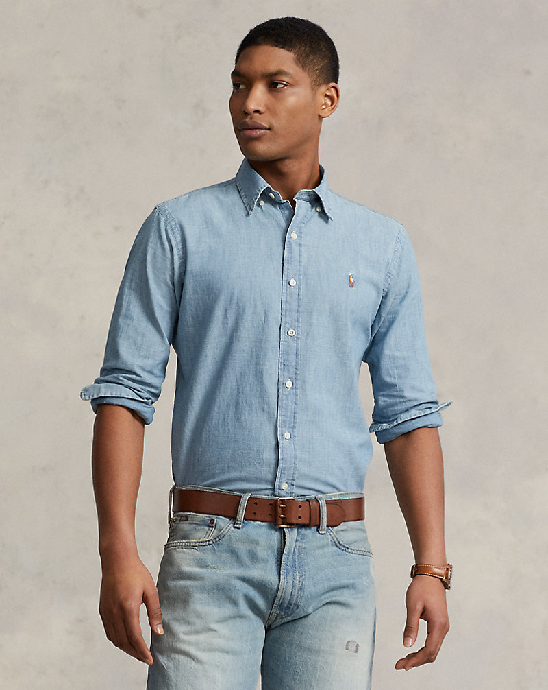 Camicia in chambray Custom-Fit Polo Ralph Lauren 1