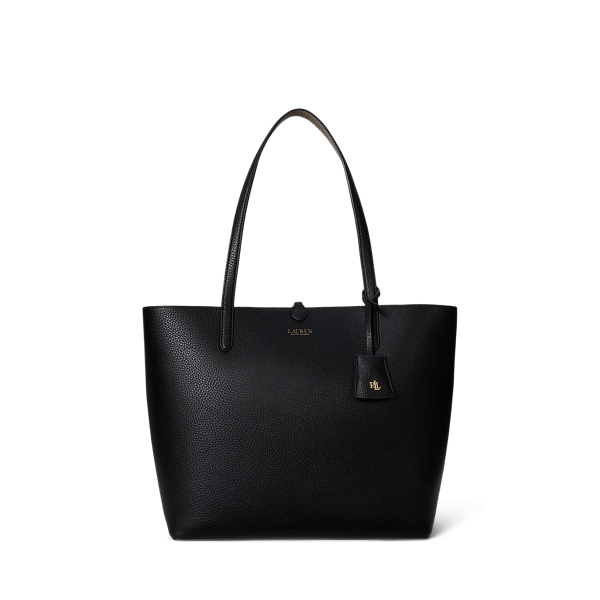 Faux-Leather Medium Reversible Tote Bag