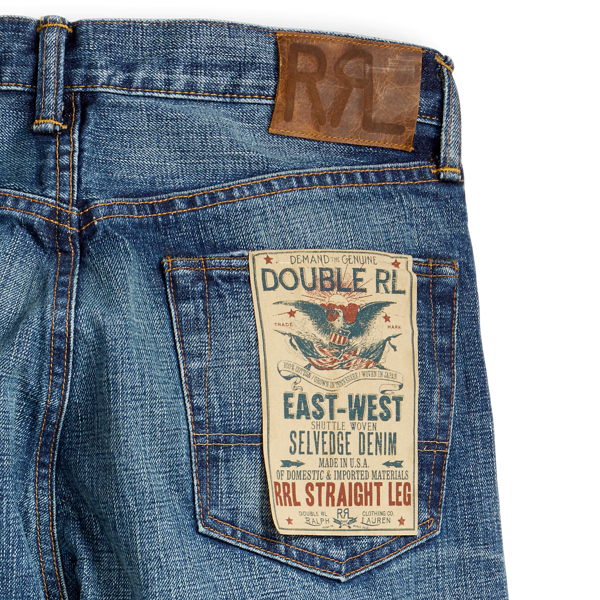 Rrl straight fit selvedge jean sale