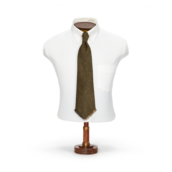 Handmade Wool Blend Herringbone Tie