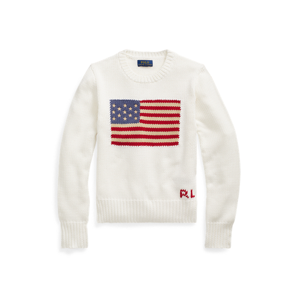 Flag Cotton Crewneck Sweater