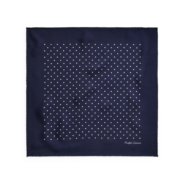 Purple Label Polka-Dot Silk Foulard Pocket Square 2