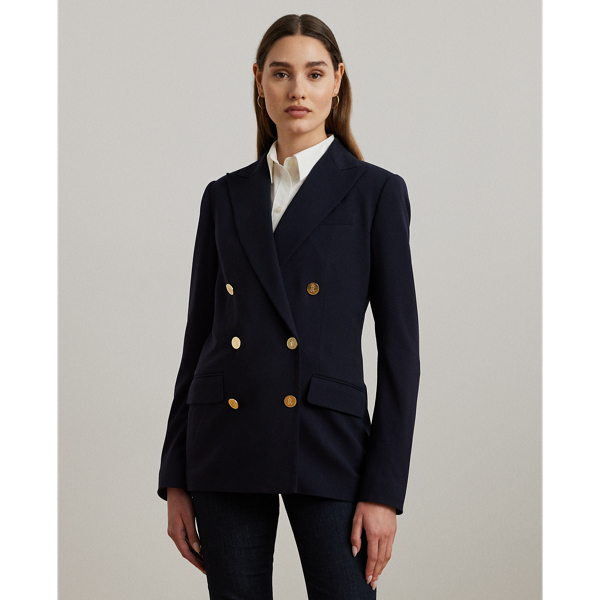 Shelden Wool Crepe Double Breast Jacket