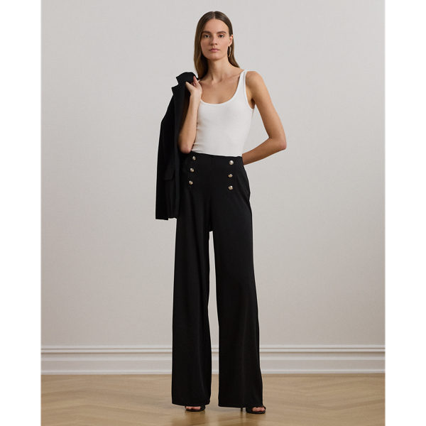 Stretch Jersey Wide-Leg Pant