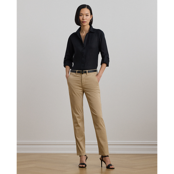 Pantalon slim en chino stretch Lauren 1