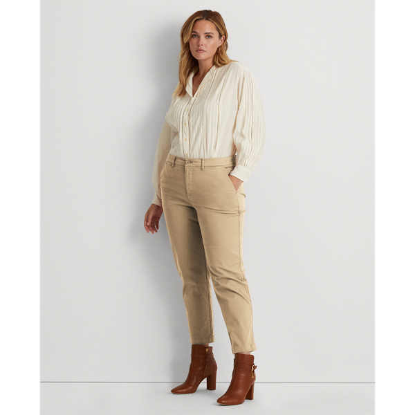 Stretch slim fit chino broek Lauren Woman 1