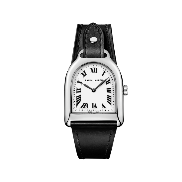 Medium stalen horloge witte wijzerplaat voor heren Ralph Lauren® BE