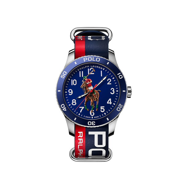 Montre Player 42MM en acier cadran bleu