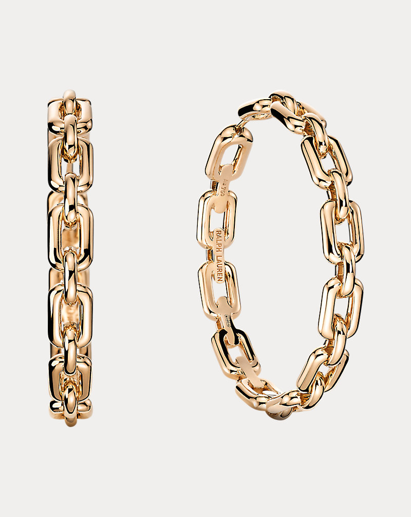 Rose Gold Hoop Earrings The Chunky Chain Collection 1