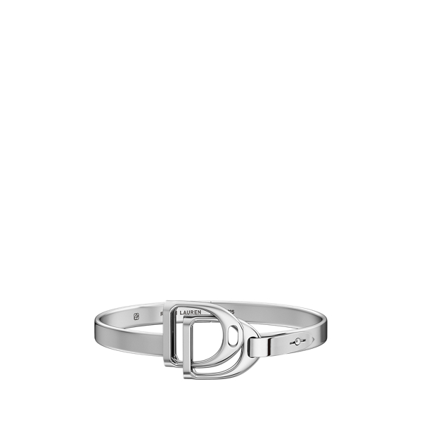 Sterling Silver Double-Stirrup Bangle