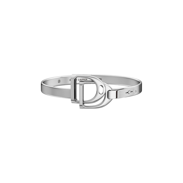 Bracelet jonc double étrier en argent