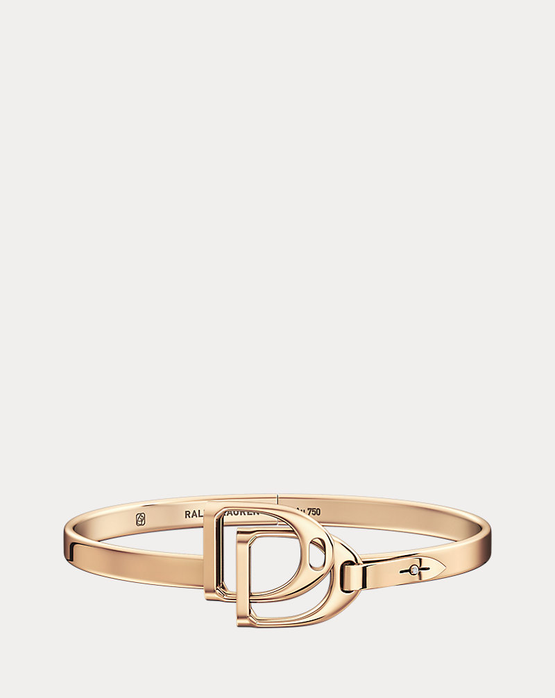 Rose Gold Double-Stirrup Bangle The Equestrian Collection 1