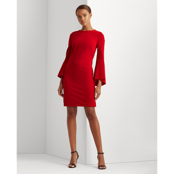 Ralph Lauren Women's Bell Sleeve Dress Red Size 10
