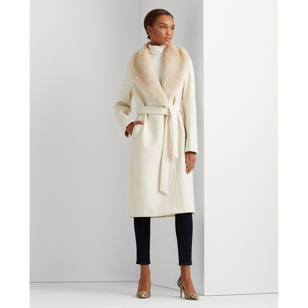 Wool-Blend Wrap Coat Lauren 1