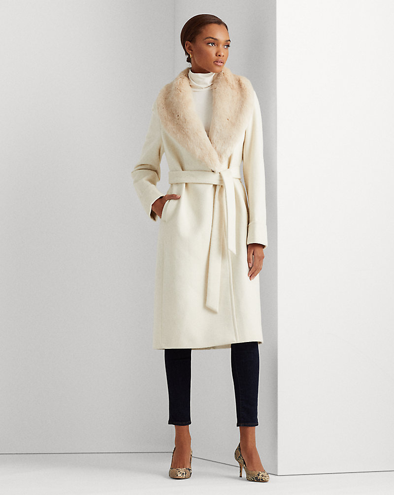 Wool-Blend Wrap Coat Lauren 1
