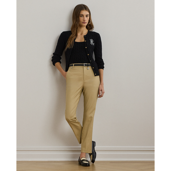 Pantalon en coton stretch double face