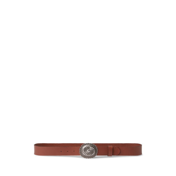 Leather Concho Wide Belt