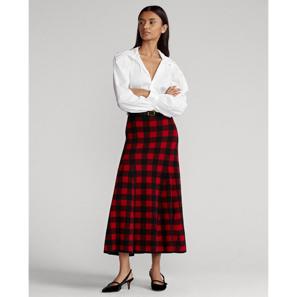 Plaid Wool Skirt Polo Ralph Lauren 1