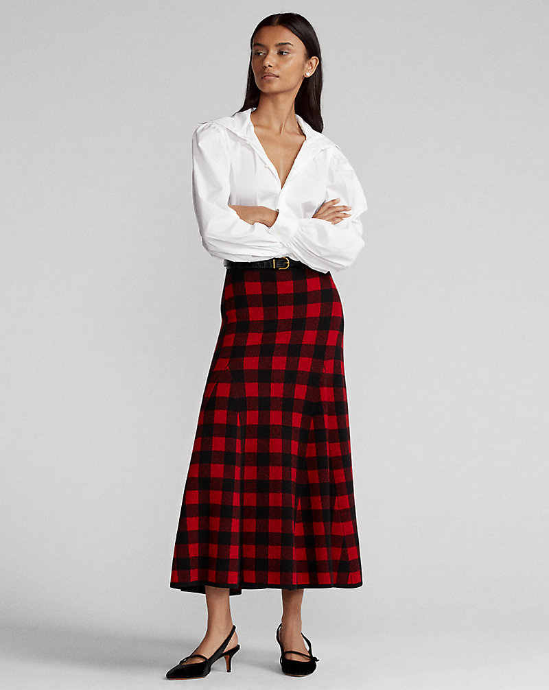 Plaid Wool Skirt Polo Ralph Lauren 1