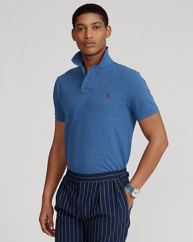 Custom Slim Fit Mesh Polo Shirt Polo Ralph Lauren 1