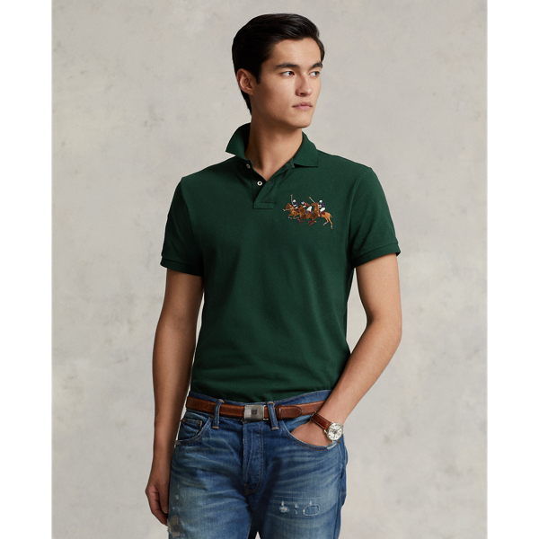 Custom Slim Fit Triple-Pony Polo Shirt Polo Ralph Lauren 1