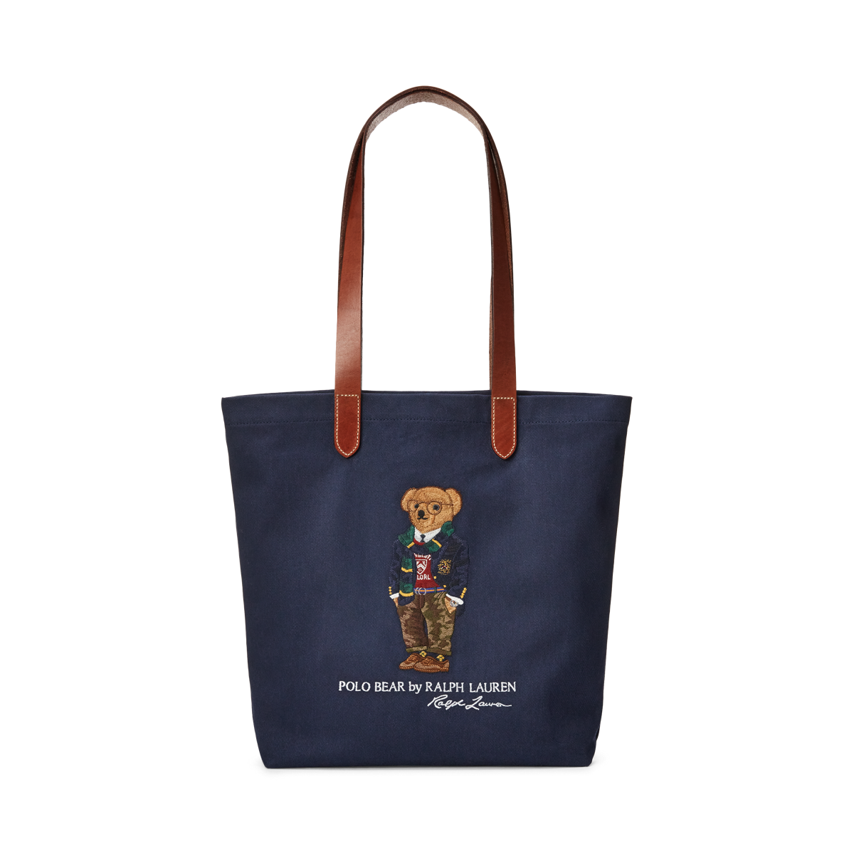 Polo Bear by Ralph Lauren Tote Bag RL Navy Shoppers Tote Market Tote Bag  for Men