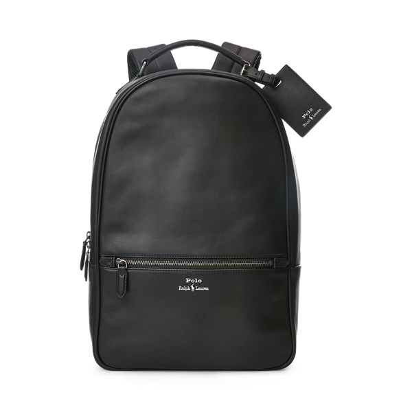 Luxury Coffee Leather Backpack Bag - Black