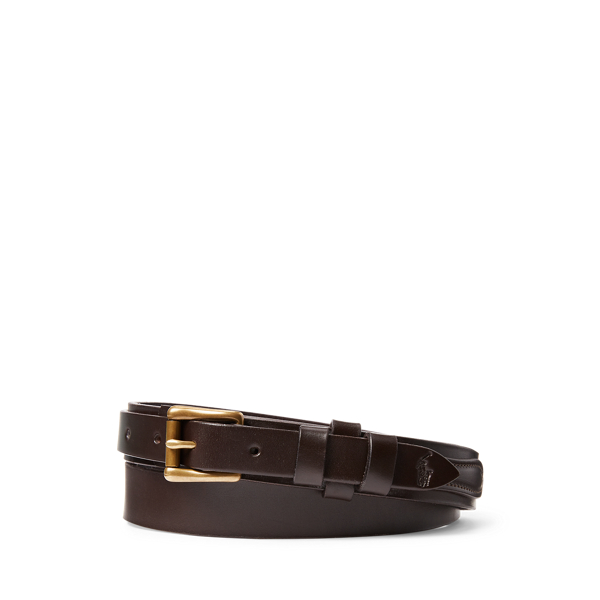 Brass-Buckle Leather Belt Polo Ralph Lauren 1