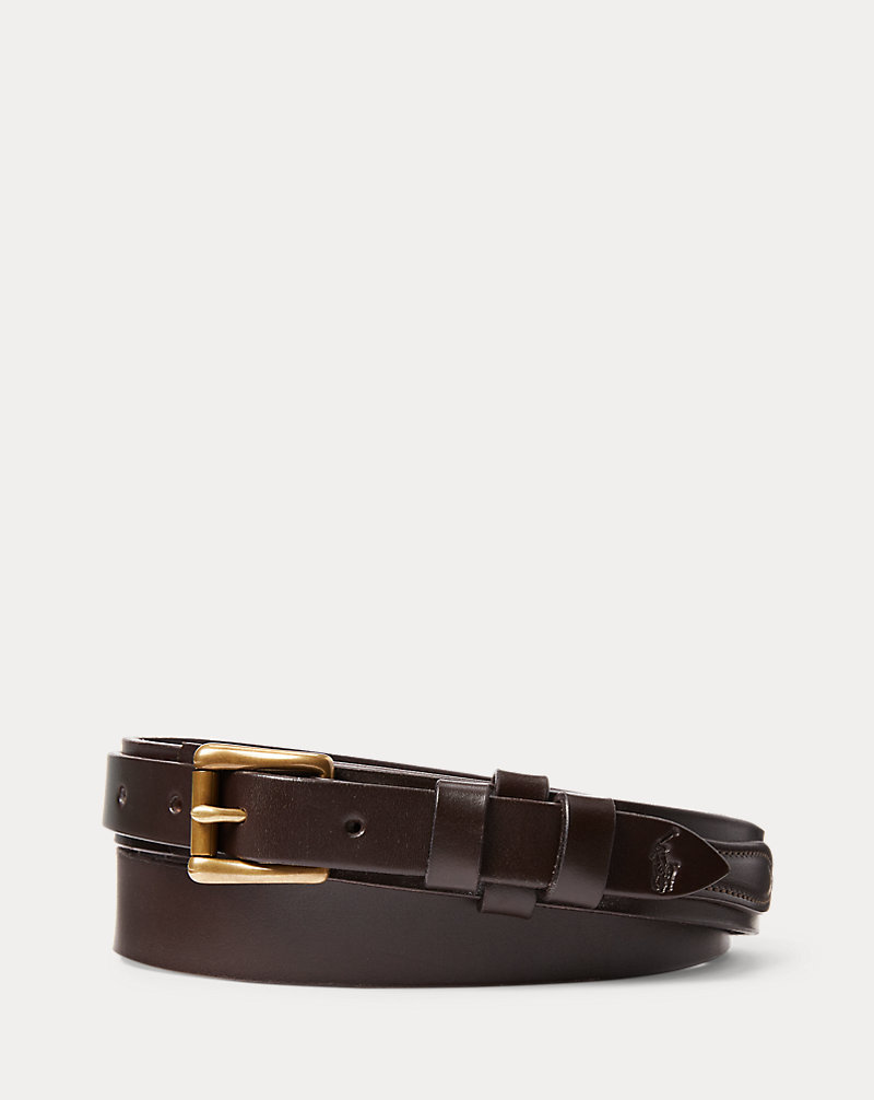 Brass-Buckle Leather Belt Polo Ralph Lauren 1
