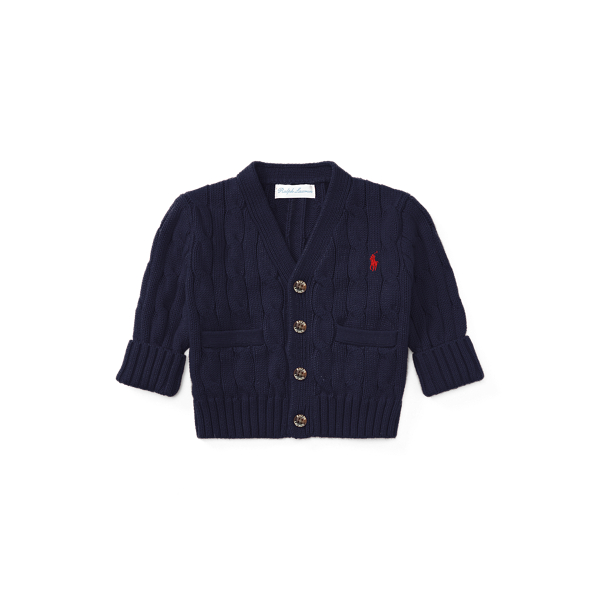 Baby Boy Cable-Knit Cotton Cardigan 1