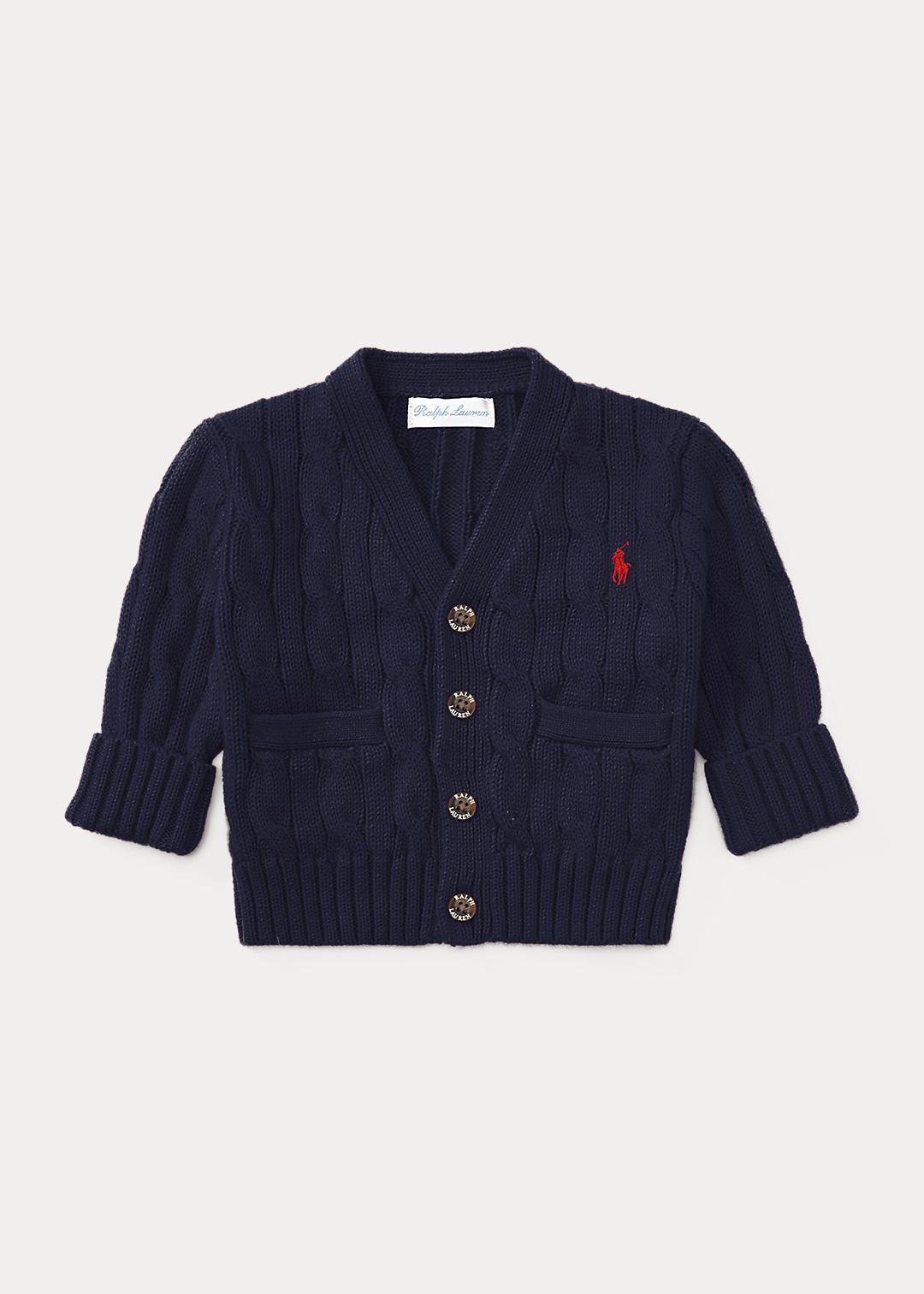 Baby Boy Cable-Knit Cotton Cardigan 1