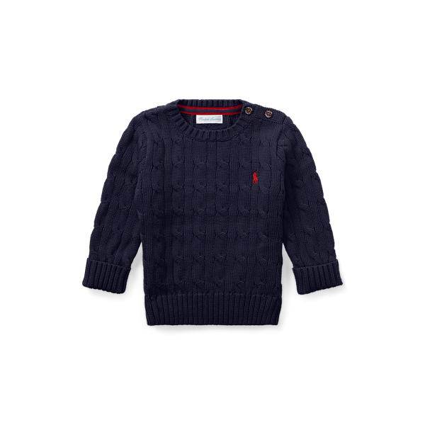 Cable Knit Cotton Jumper for Baby Ralph Lauren NL