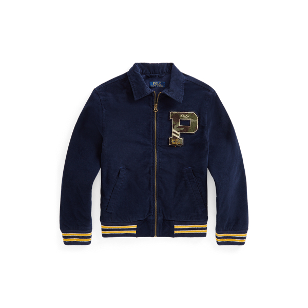 Stretch Corduroy Letterman Jacket para rapazes Ralph Lauren® PT