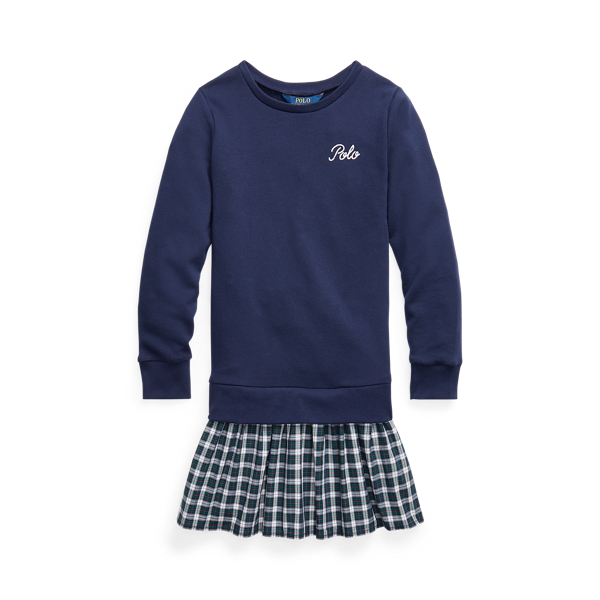 Plaid-Skirt Sweatshirt Dress GIRLS 7-14 YEARS 1