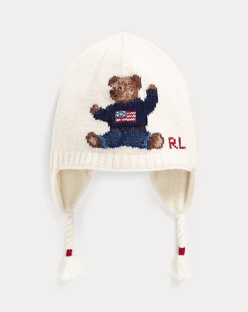 Polo Bear Earflap Hat Baby Girl 1
