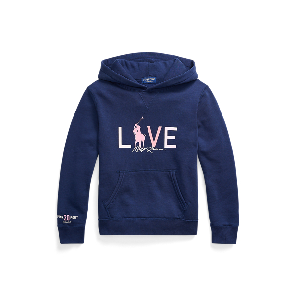Pink Pony Fleece Graphic Hoodie for Boys Ralph Lauren GE