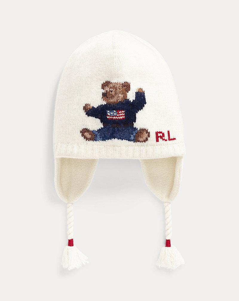 Polo Bear Wool-Blend Earflap Hat GIRLS 1.5-6.5 YEARS 1