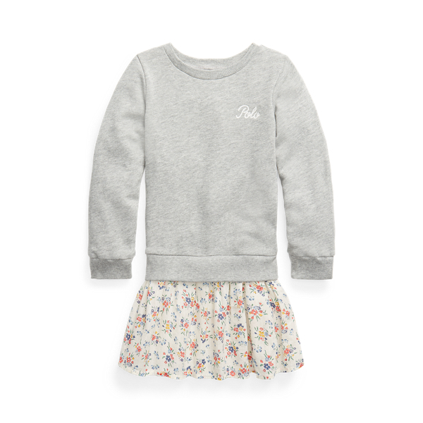 Floral-Skirt Sweatshirt Dress GIRLS 1.5-6.5 YEARS 1