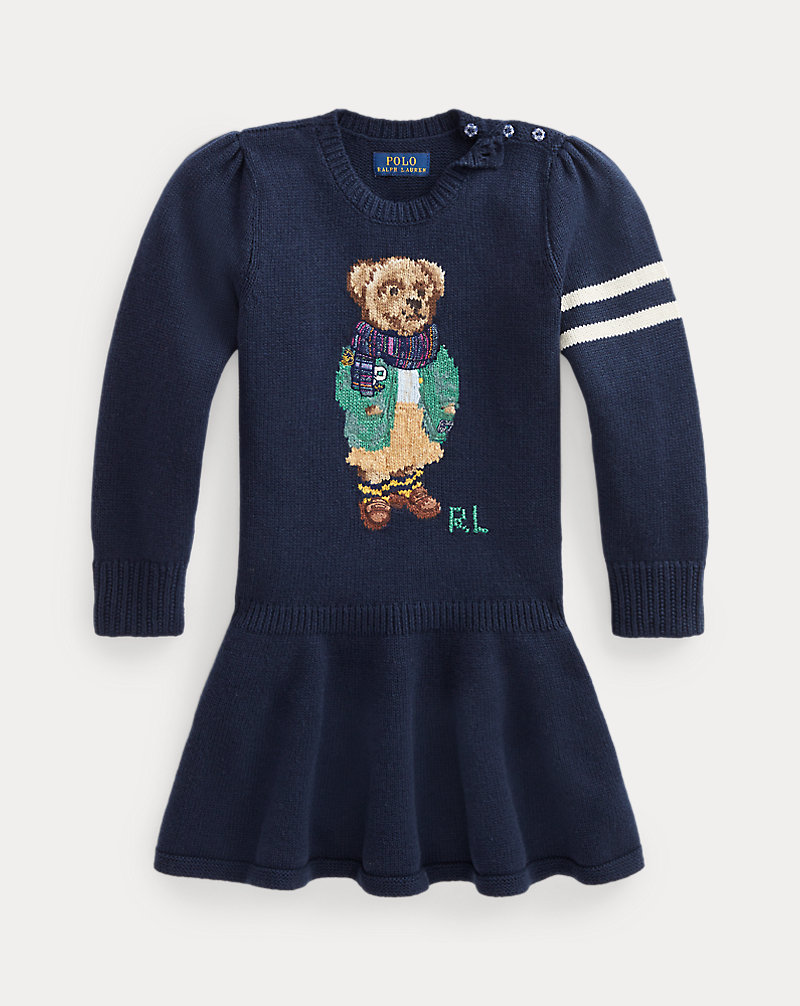 Cardigan Bear Jumper Dress GIRLS 1.5-6.5 YEARS 1