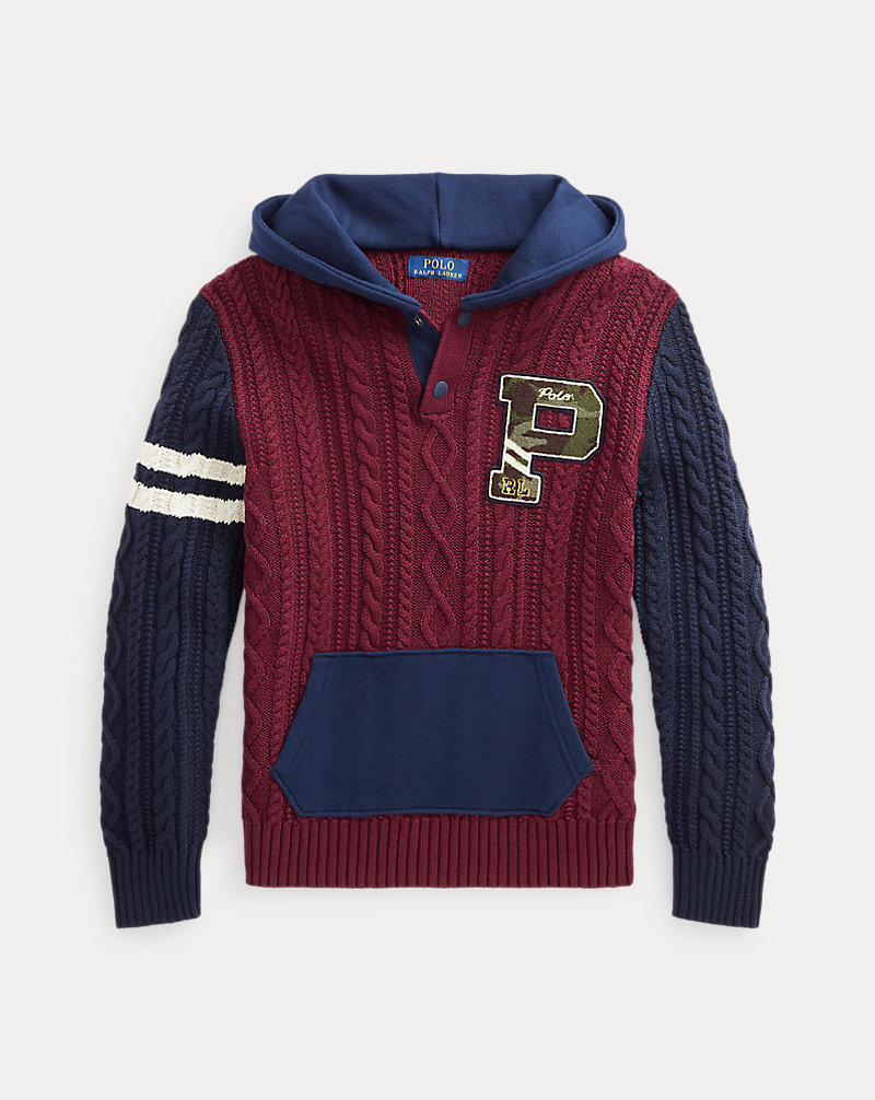 Cable Cotton Hooded Jumper BOYS 6-14 YEARS 1